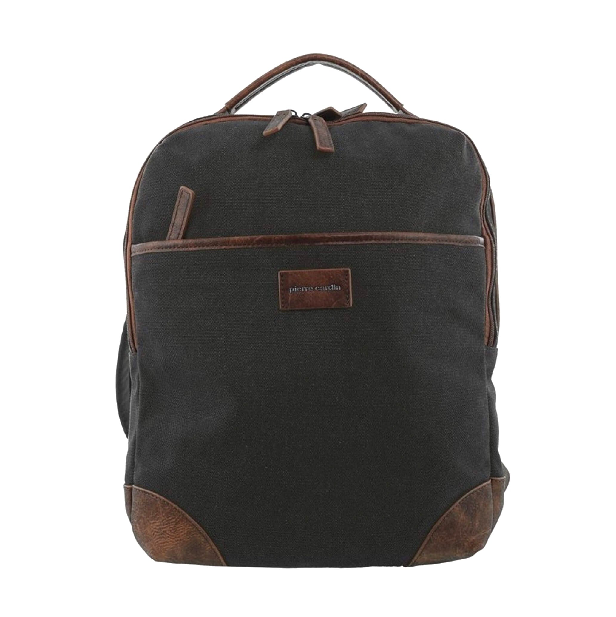 Pierre Cardin Canvas Backpack in Black
