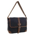 Pierre Cardin Canvas Messenger Bag in Black