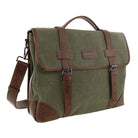 Pierre Cardin Canvas Laptop Satchel in Brown