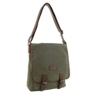 Pierre Cardin Canvas Buckle Satchel In Brown
