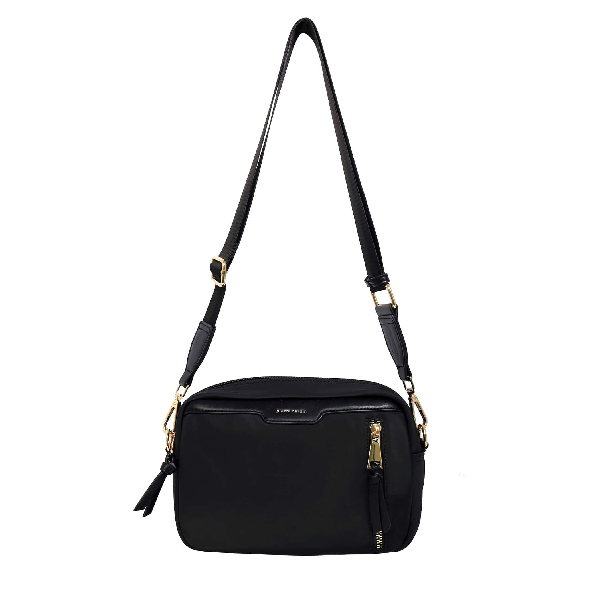 Pierre Cardin Monaco Nylon Everyday Bag in Black