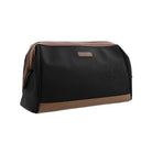 Pierre Cardin PC4128 nylon toiletry bag with brown vegan leather trim.