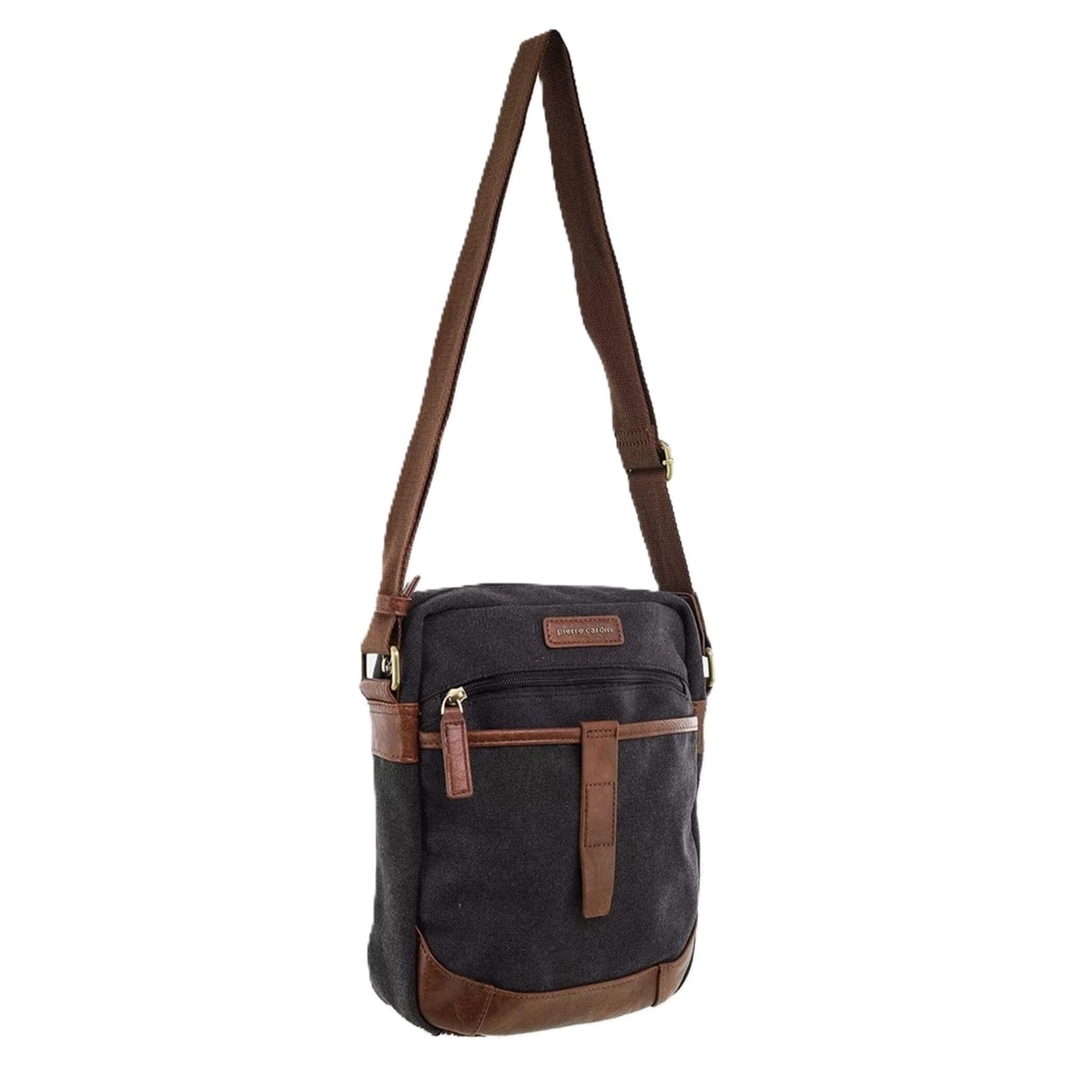 Pierre Cardin Canvas Crossbody Bag in Black