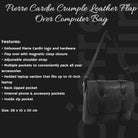 Pierre Cardin PC3313 Crumple Leather Computer Bag/Black
