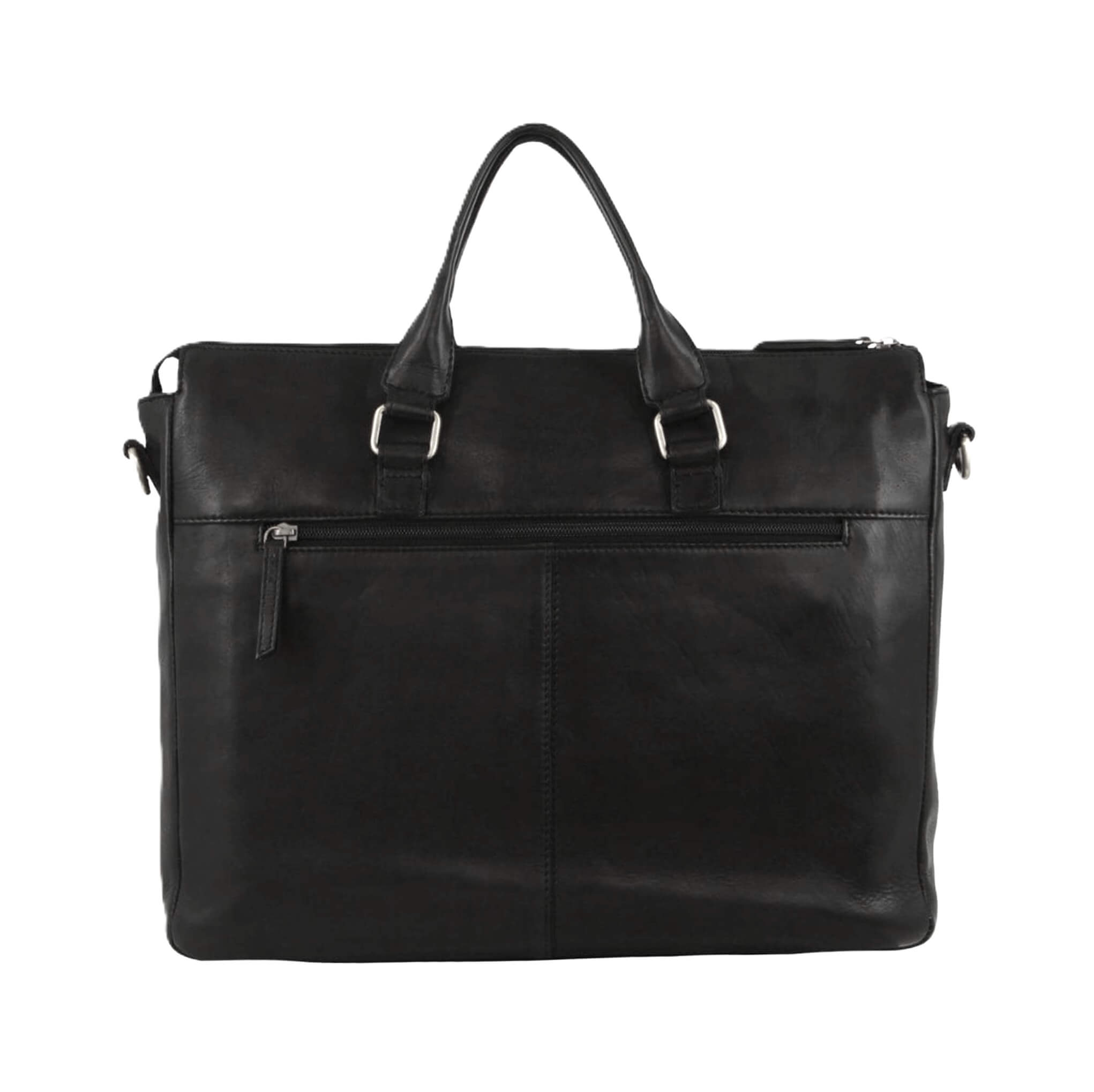 Pierre Cardin Mens Business Briefcase Messenger Bag in Black