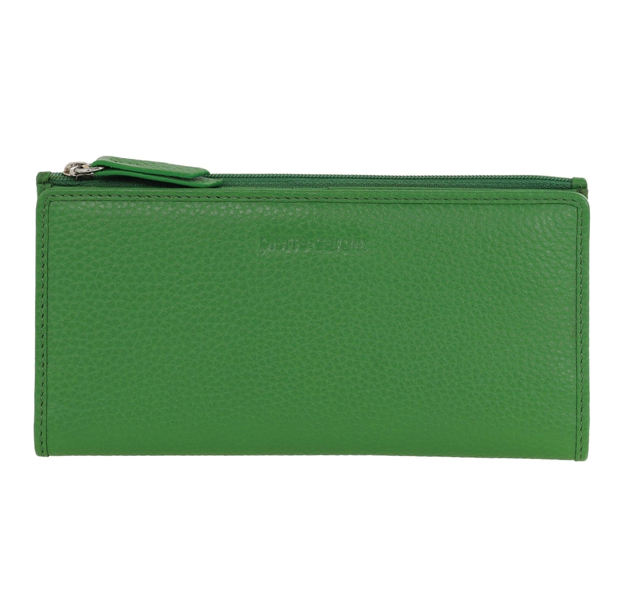 Pierre Cardin Italian Leather Ladies Bi-Fold Wallet in Green