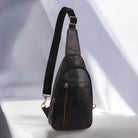 Pierre Cardin PC3711 Mens Leather Sling Bag/Black