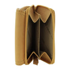 Pierre Cardin Ladies Tri-fold Tab Leather Wallet in Mustard
