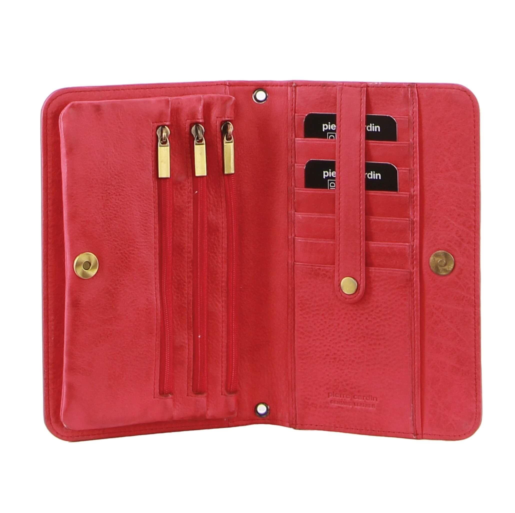Pierre Cardin Genuine Italian Leather Clutch-Wallet Bag in Pink