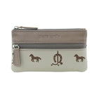 Pierre Cardin Italian Leather Coin Purse/Key Holder in Beige-Taupe