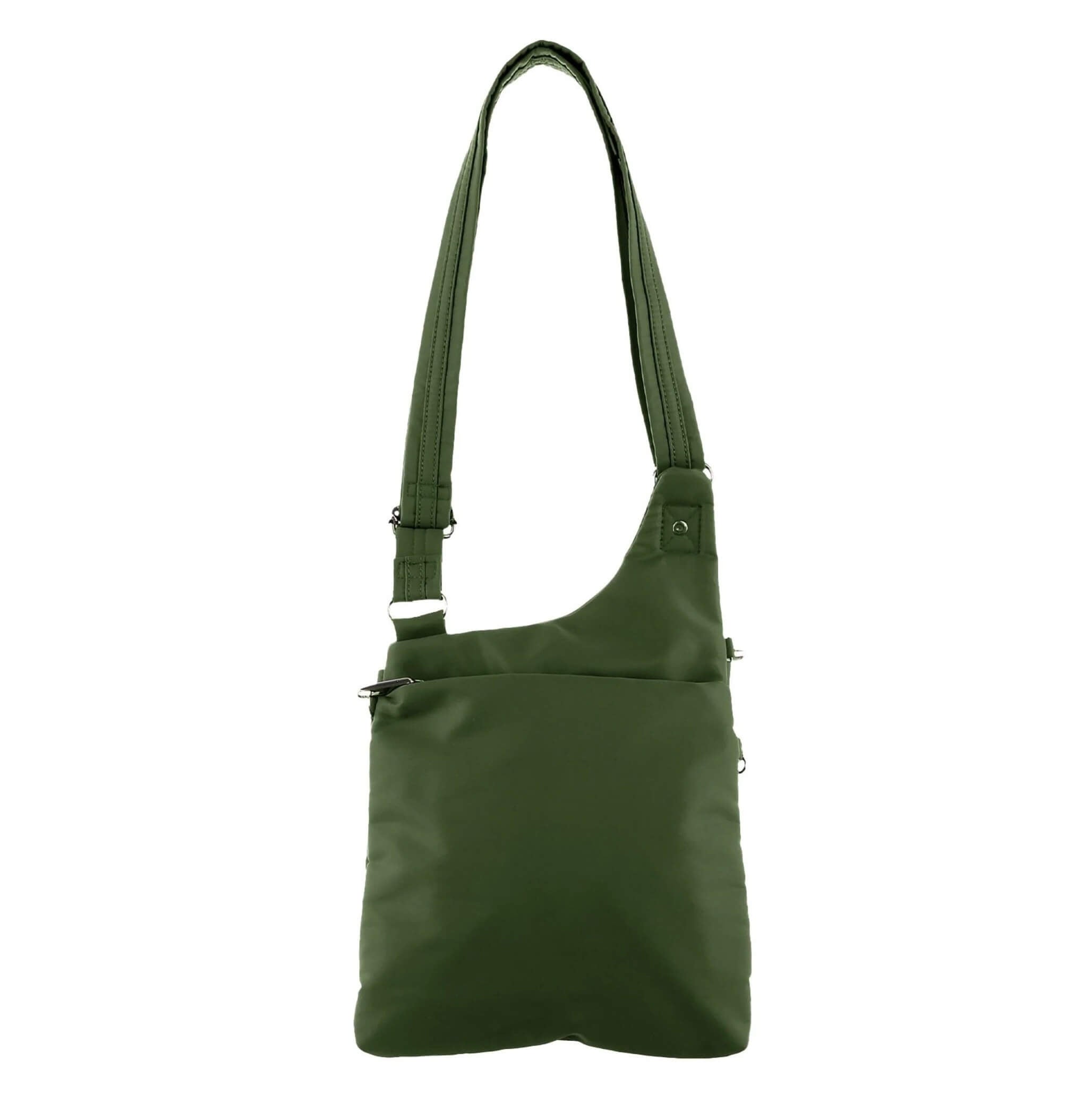 Pierre Cardin Ladies Anti-Theft-RFID Nylon Crossbody Bag in Olive