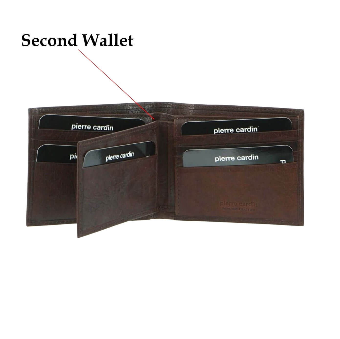 Pierre Cardin PC2819 Rustic Leather Bi-Fold Wallet/Brown