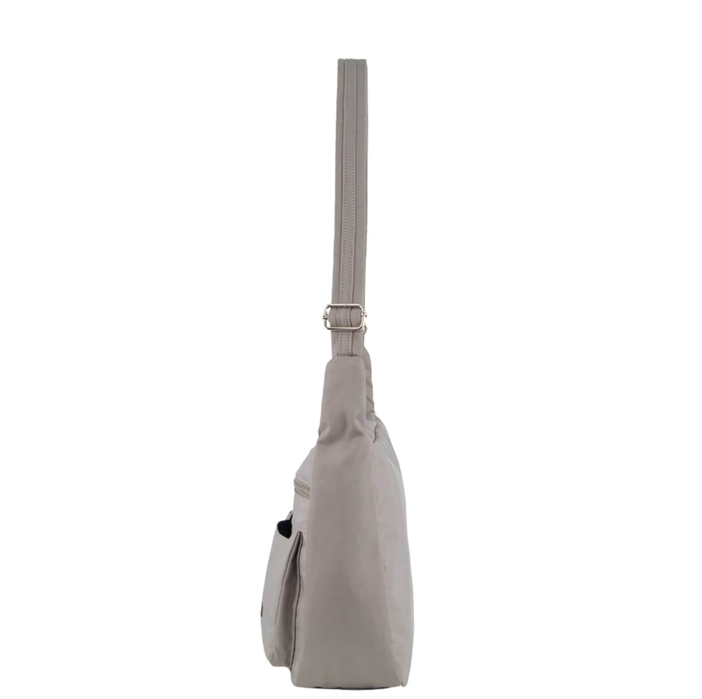 Pierre Cardin Ladies Nylon Anti-Theft RFID Crossbody Bag in Taupe