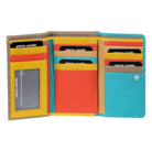 Pierre Cardin Multi-Colour Ladies Leather Tri-fold Wallet in Turquoise