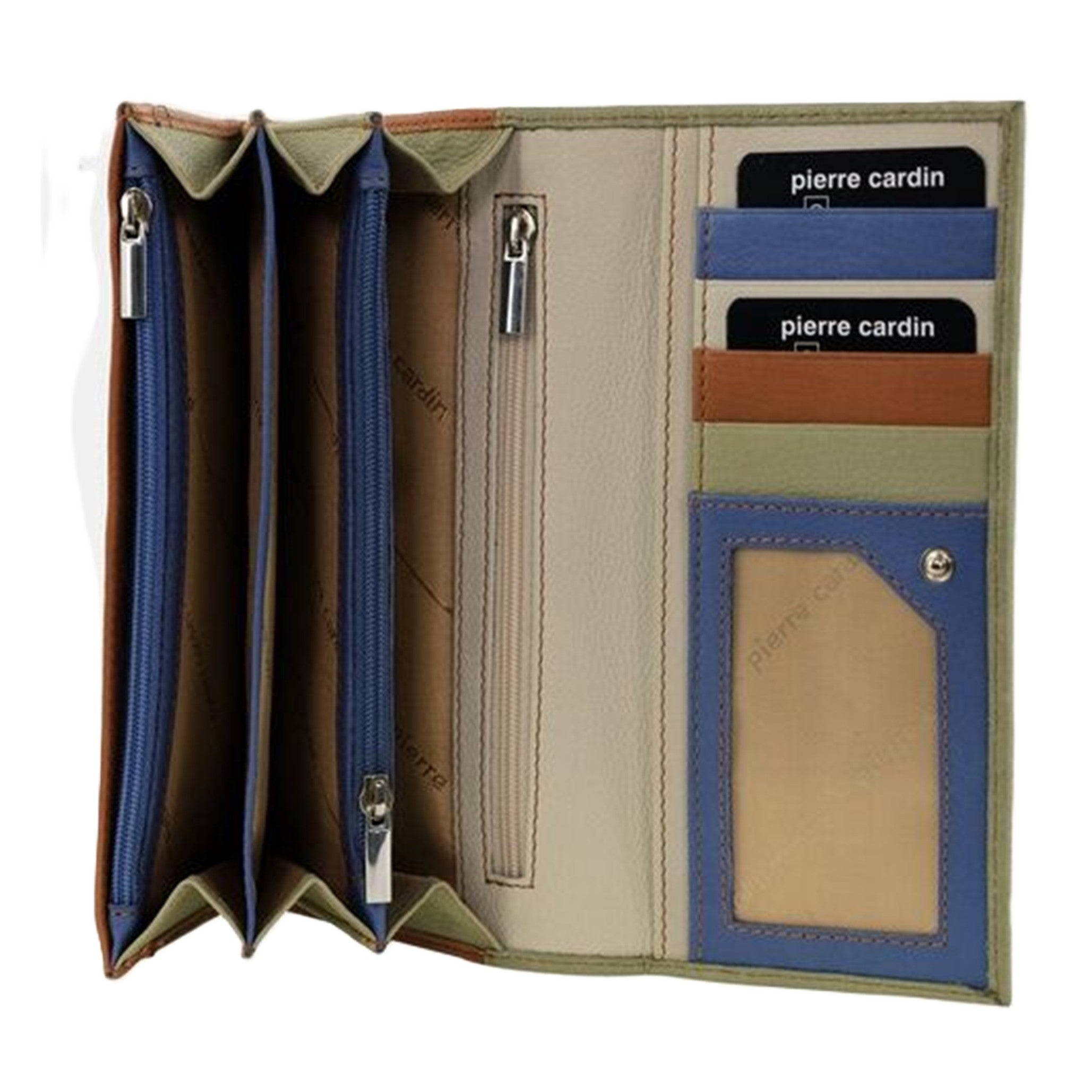 Pierre Cardin Multi-Colour Italian Leather Wallet in Lavender