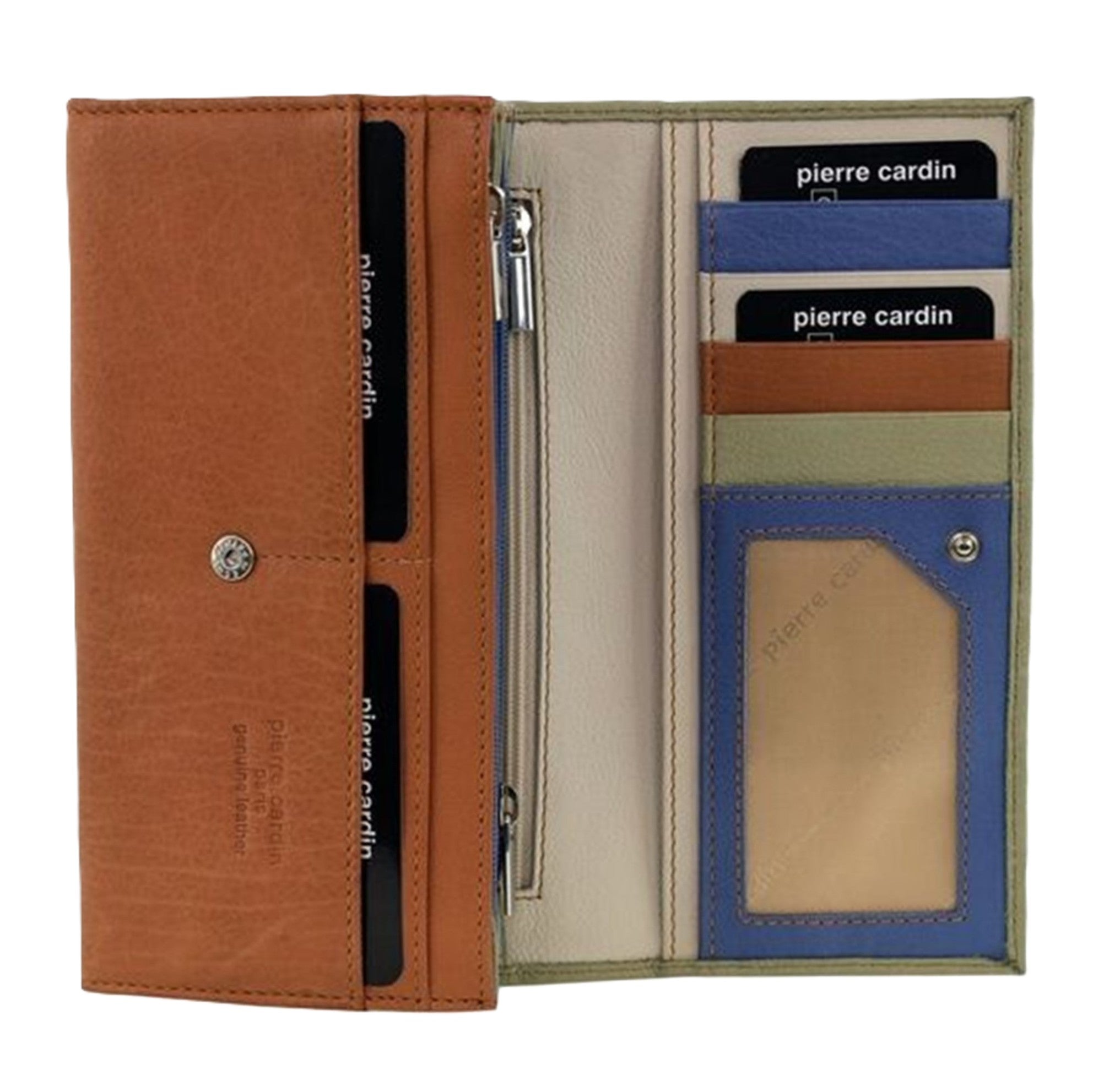 Pierre Cardin Multi-Colour Italian Leather Wallet in Lavender