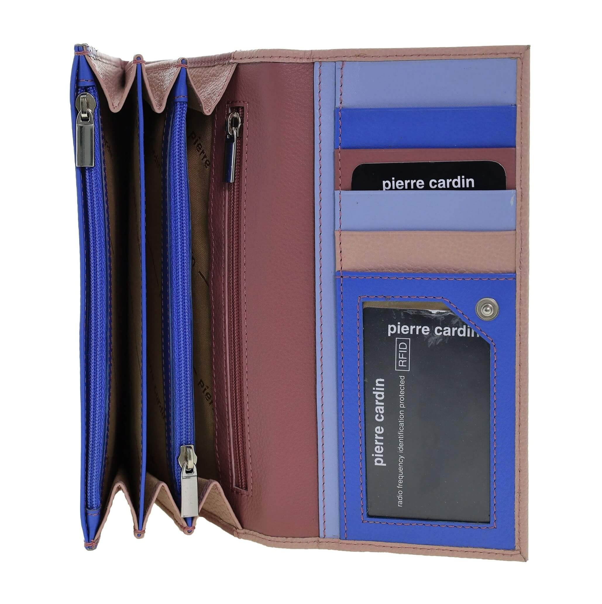 Pierre Cardin Multi-Colour Italian Leather Wallet in Cherry