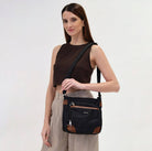 Pierre Cardin PC3266 Nylon Anti-Theft 2-Tone Cross Body-bag/Black