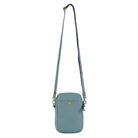 Pierre Cardin RFID Ladies Textured Leather Phone Bag in Blue