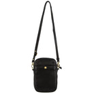 Pierre Cardin RFID Ladies Textured Leather Phone Bag in Black
