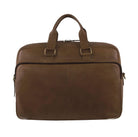 Pierre Cardin Mens Rustic Leather Business-Laptop Bag in Oak