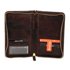 Pierre Cardin Genuine Italian Leather Passport Wallet in Chocolate