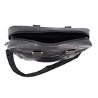 Pierre Cardin Mens Rustic Leather Business-Laptop Bag in Black