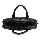 Pierre Cardin Men’s Leather Messenger-Laptop Bag in Black