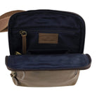 Pierre Cardin Mens Leather Casual Crossbody Bag in Oak