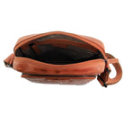 Pierre Cardin Men’s Rustic Leather Crossbody Bag in Cognac