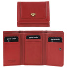Pierre Cardin Ladies Leather Tri-fold Wallet in Red