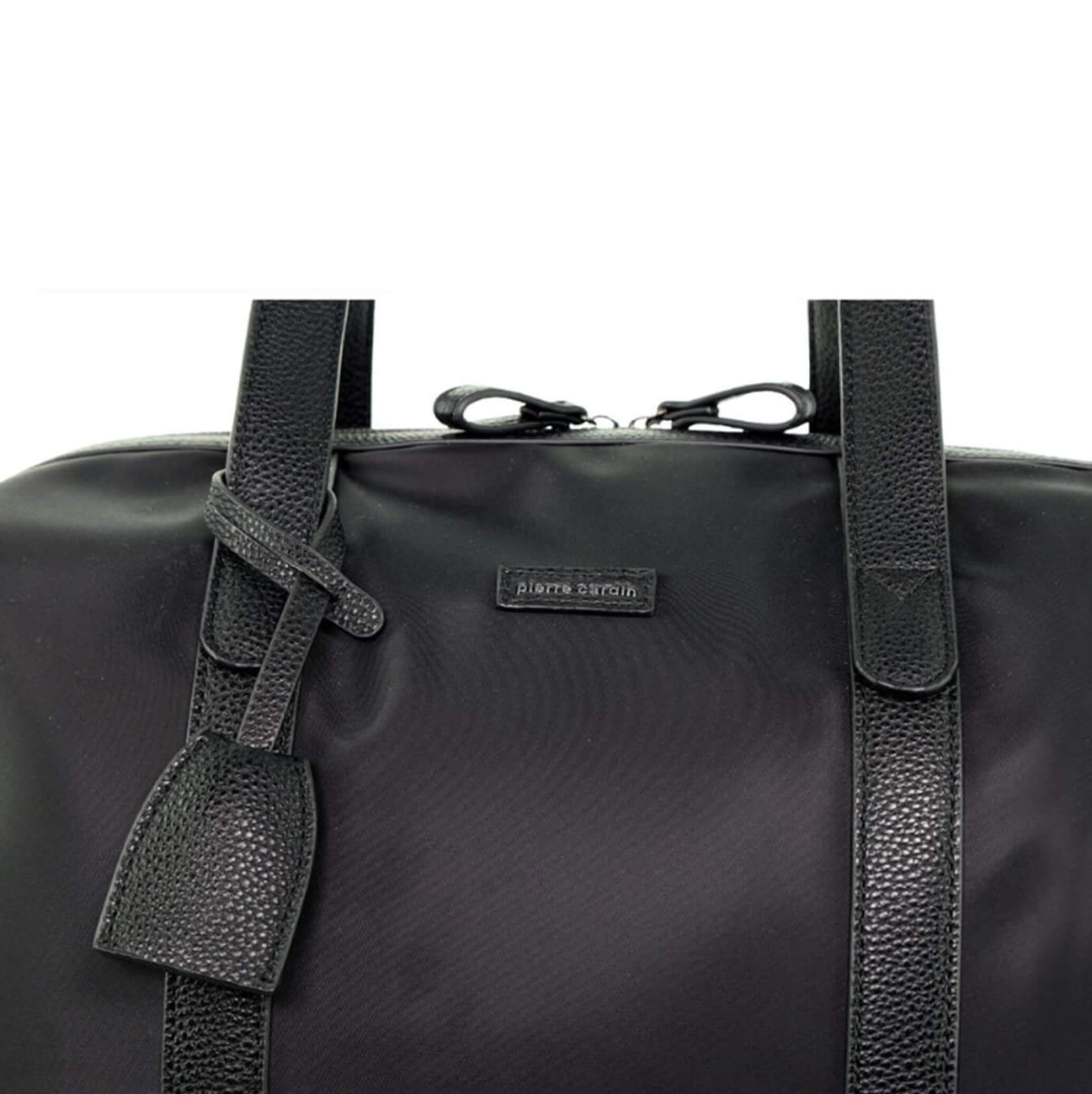 Pierre Cardin Nylon Overnight-Travel Bag in Black