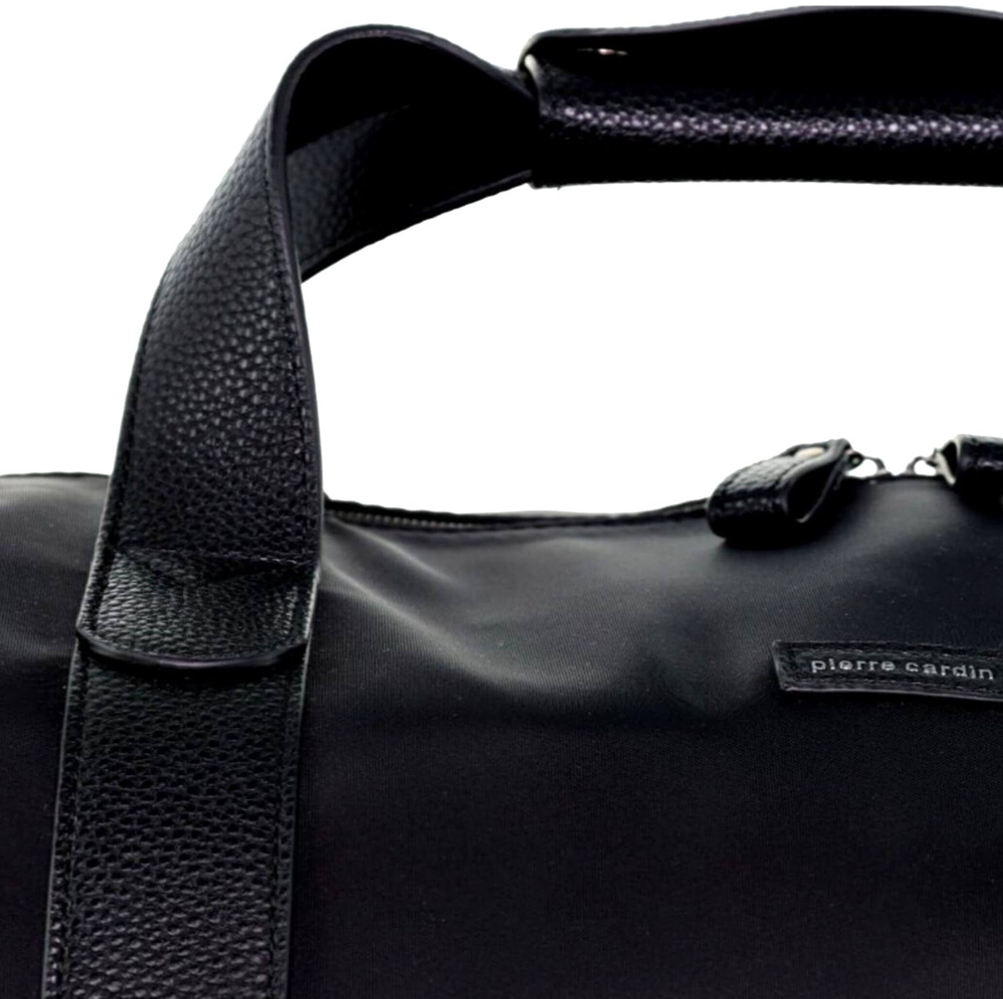 Pierre Cardin Nylon Overnight-Travel Bag in Black
