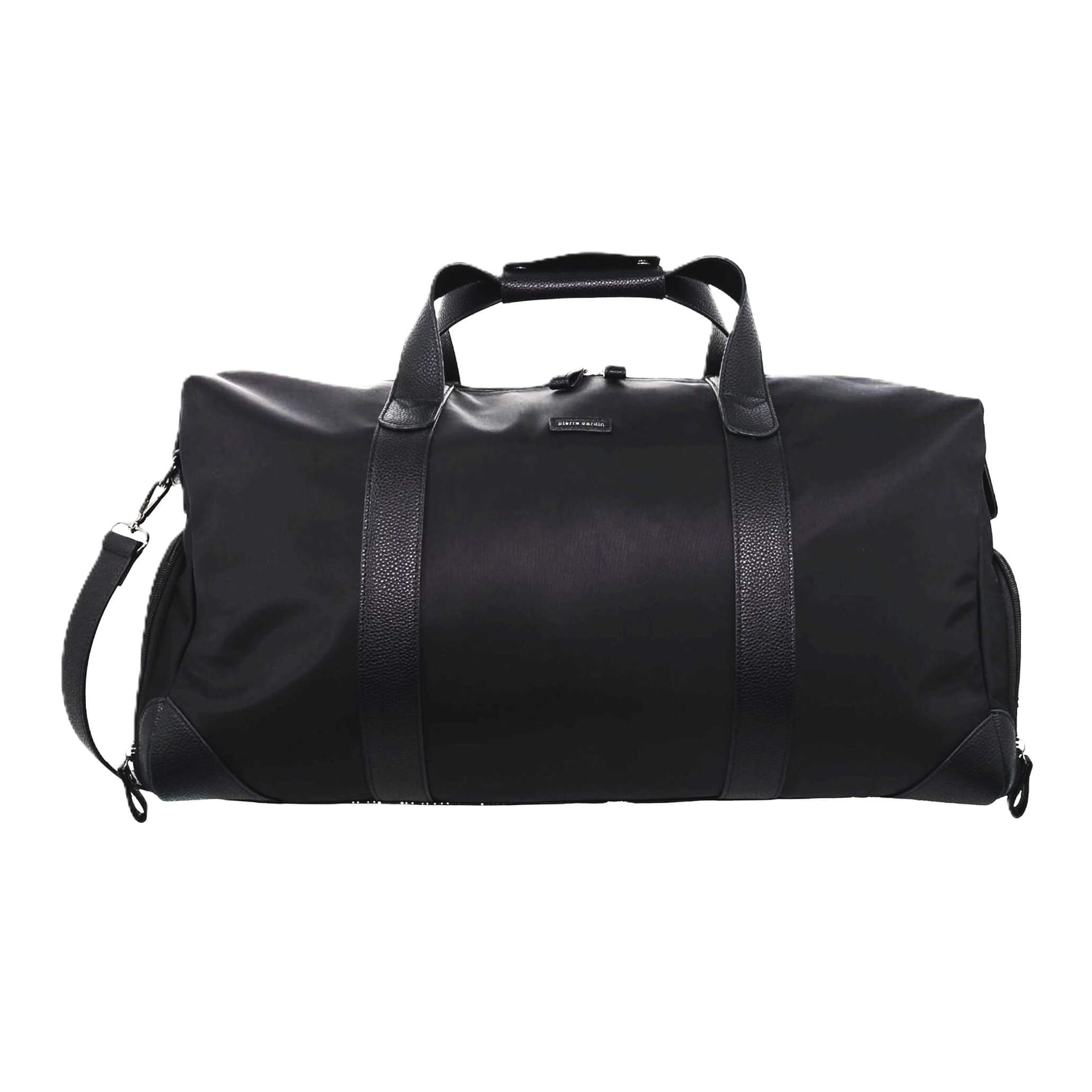 Pierre Cardin Nylon Overnight-Travel Bag in Black