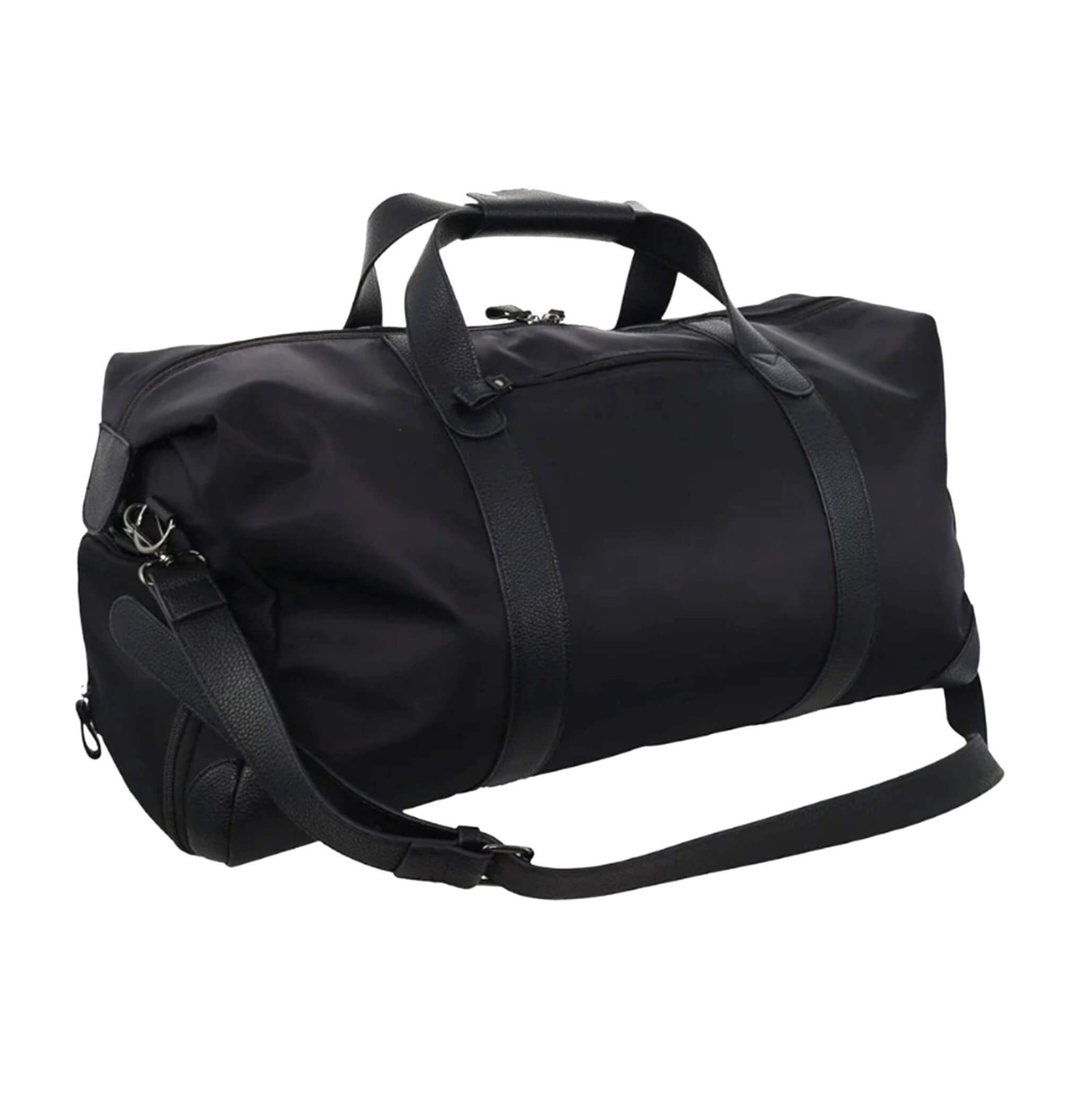 Pierre Cardin Nylon Overnight-Travel Bag in Black
