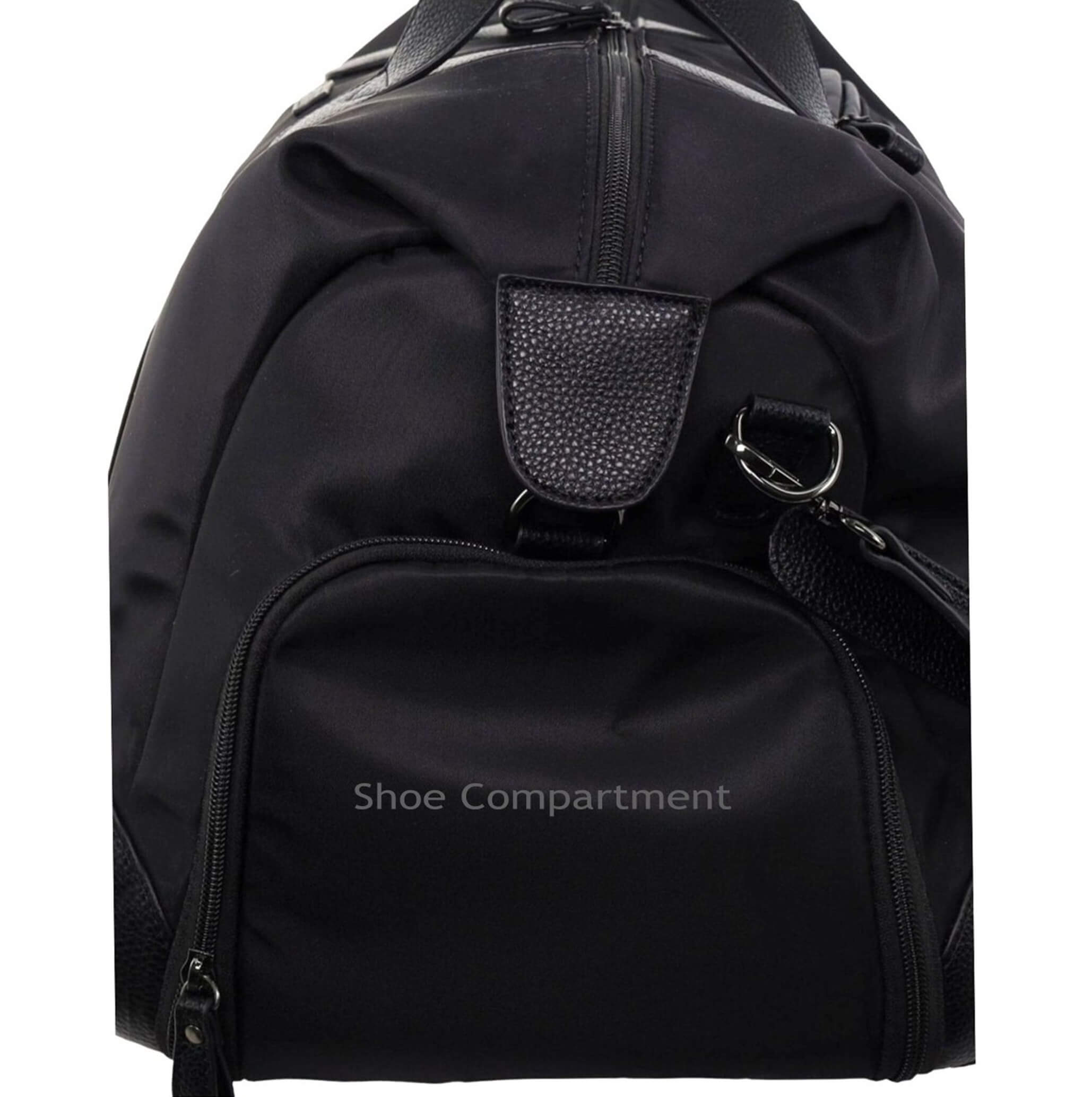 Pierre Cardin Nylon Overnight-Travel Bag in Black