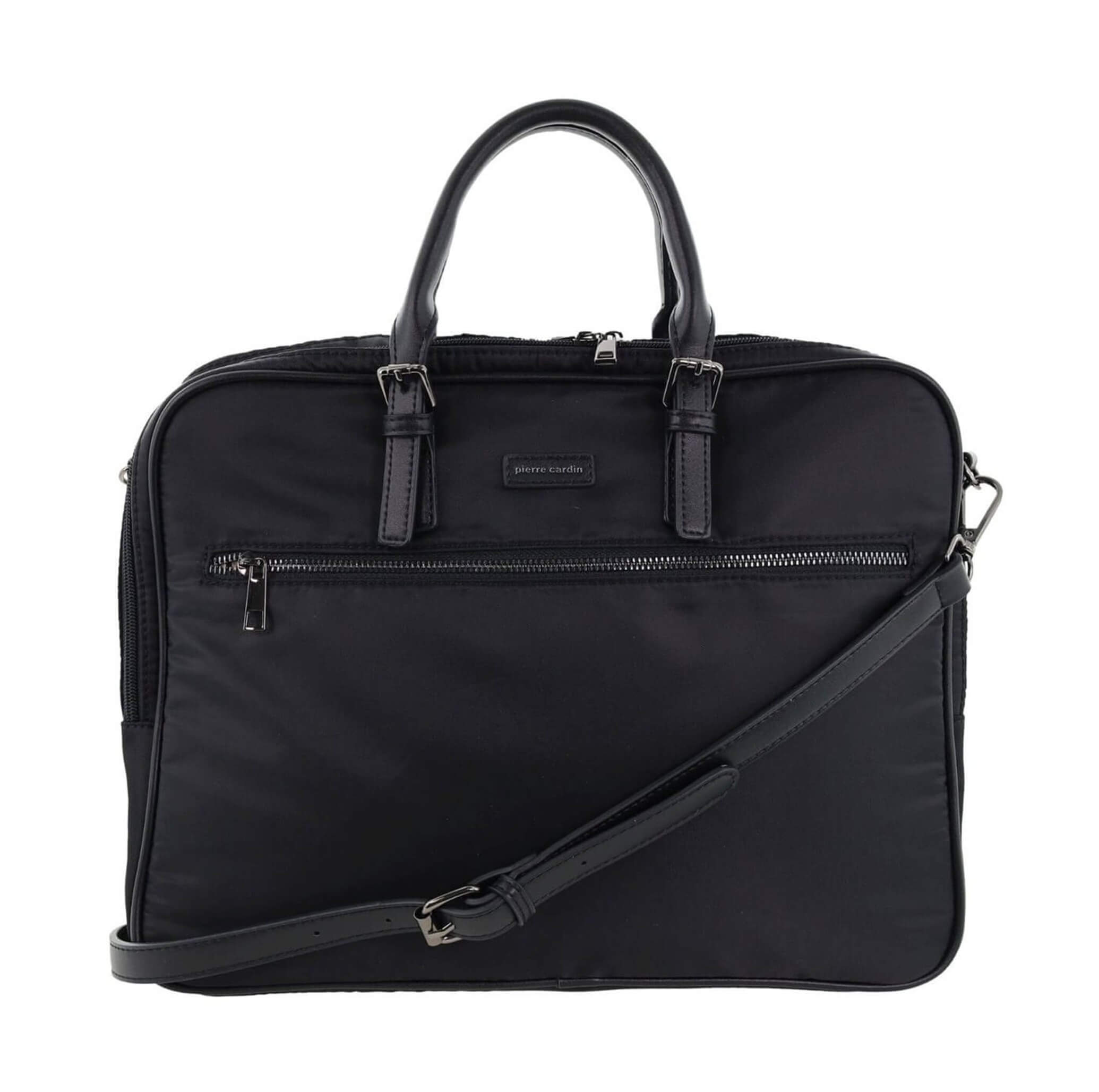 Pierre Cardin Mens Nylon Business 15-inch Laptop Bag in Black