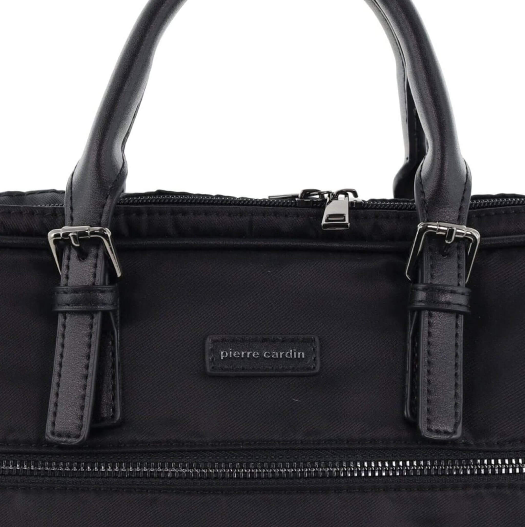 Pierre Cardin Mens Nylon Business 15-inch Laptop Bag in Black