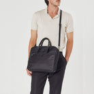 Pierre Cardin Mens Nylon Business 15-inch Laptop Bag in Black