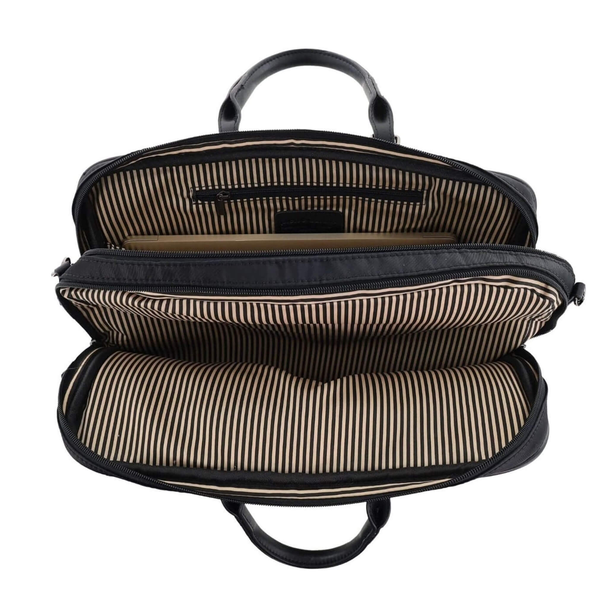 Pierre Cardin Mens Nylon Business 15-inch Laptop Bag in Black