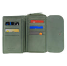 Pierre Cardin Ladies Tri-fold RFID Leather Wallet in Sage