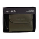 Pierre Cardin PC4029 Ladies Tri-fold Tab Leather Wallet in Khaki