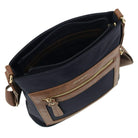 Pierre Cardin RFID Nylon Crossbody Bag In Black