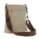 Pierre Cardin RFID Nylon Crossbody Bag In Camel