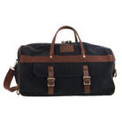 Pierre Cardin Canvas Buckle overnight Bag In Black
