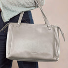 Pierre Cardin Italian Leather Ladies Tote Bag In Bone