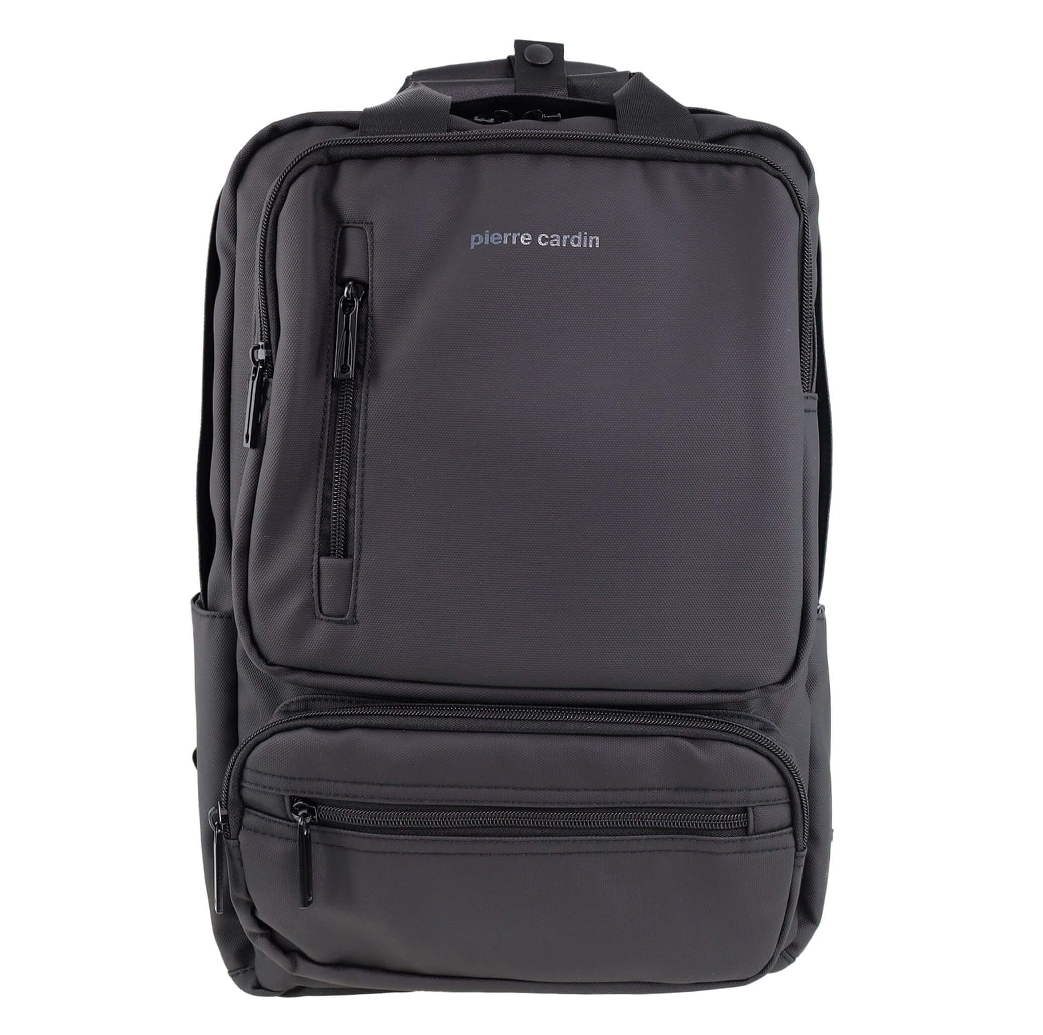 Pierre Cardin Men’s Nylon Work Travel Laptop Backpack In Black