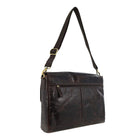 Pierre Cardin Men's Leather Messenger/Computer Bag in Chocolate