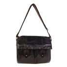 Pierre Cardin Men's Leather Messenger/Laptop Bag in Chocolate
