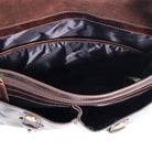 Pierre Cardin Men's Leather Messenger/Laptop Bag in Chocolate